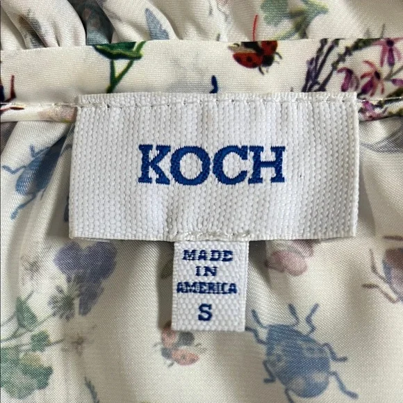 Koch Insect Floral Ruffle Sleeve Blouse - Picture 5 of 12